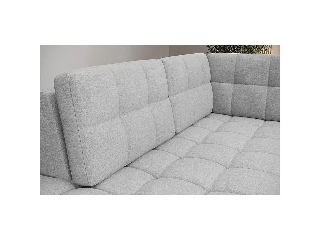 Sofá de esquina convertible MONTEZA gris izquierdo 299 cm con almacenamiento y cama