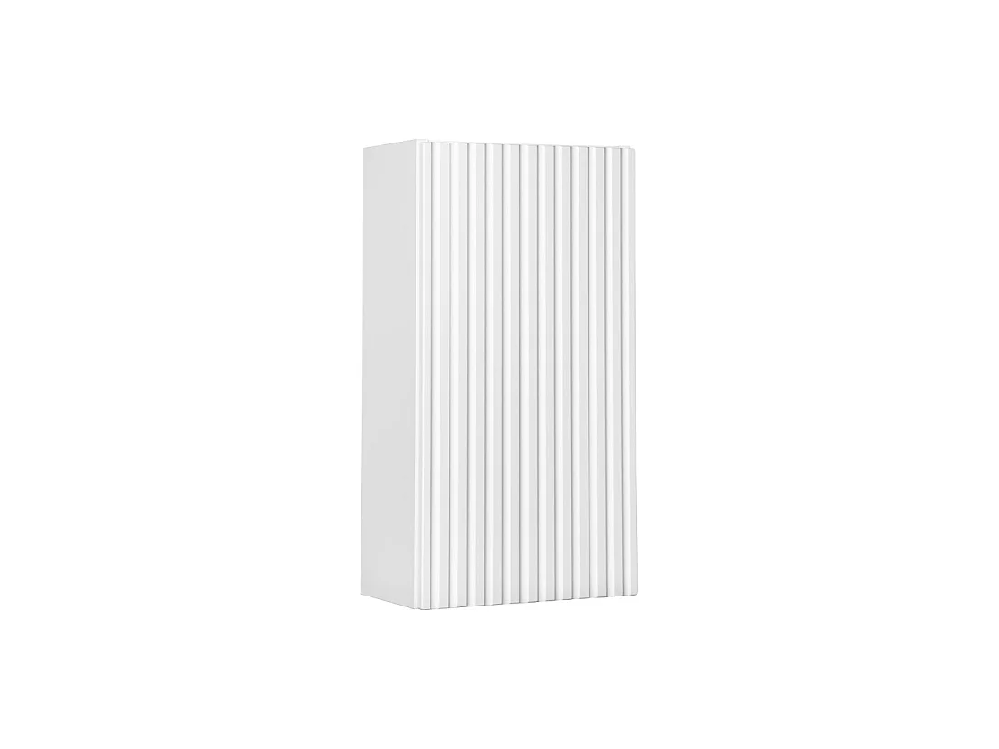 Mueble de almacenamiento VANO – Blanco alpino – 1 puerta – L30 × P18 × H57 cm – Para colgar