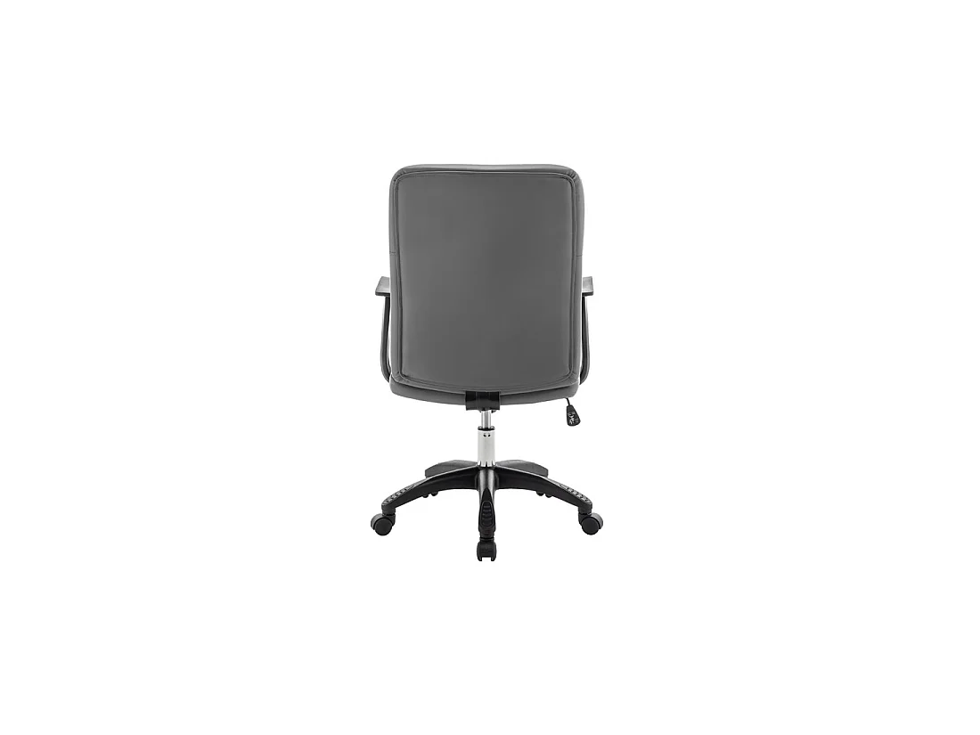 Chaise de bureau KARDEN – Tissu gris – Accoudoirs – Pivotante – Pieds métal – Design ergonomique et contemporain