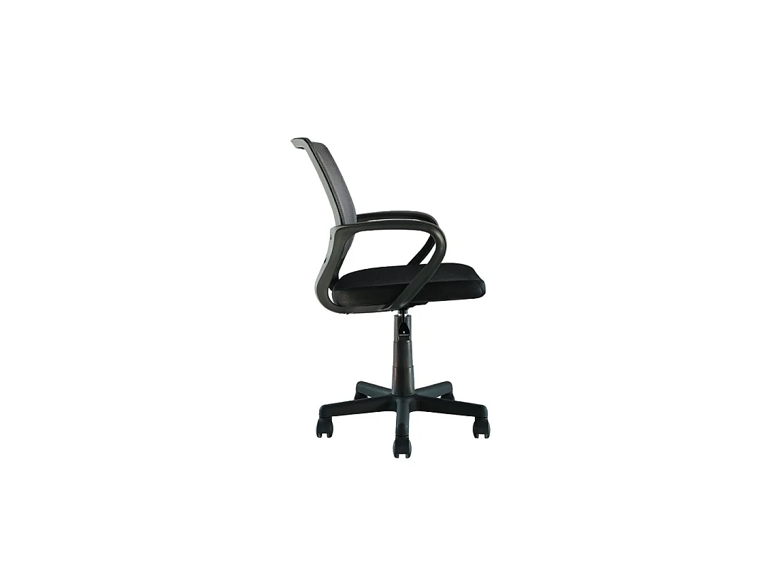 Chaise de bureau ZARNOX – Tissu noir – Accoudoirs – Pivotante – Pieds métal – Design moderne et fonctionnel