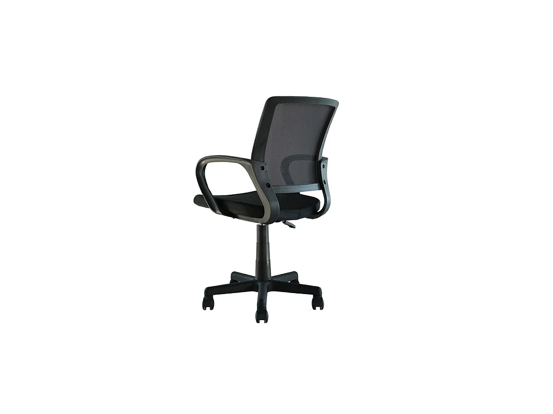 Chaise de bureau ZARNOX – Tissu noir – Accoudoirs – Pivotante – Pieds métal – Design moderne et fonctionnel