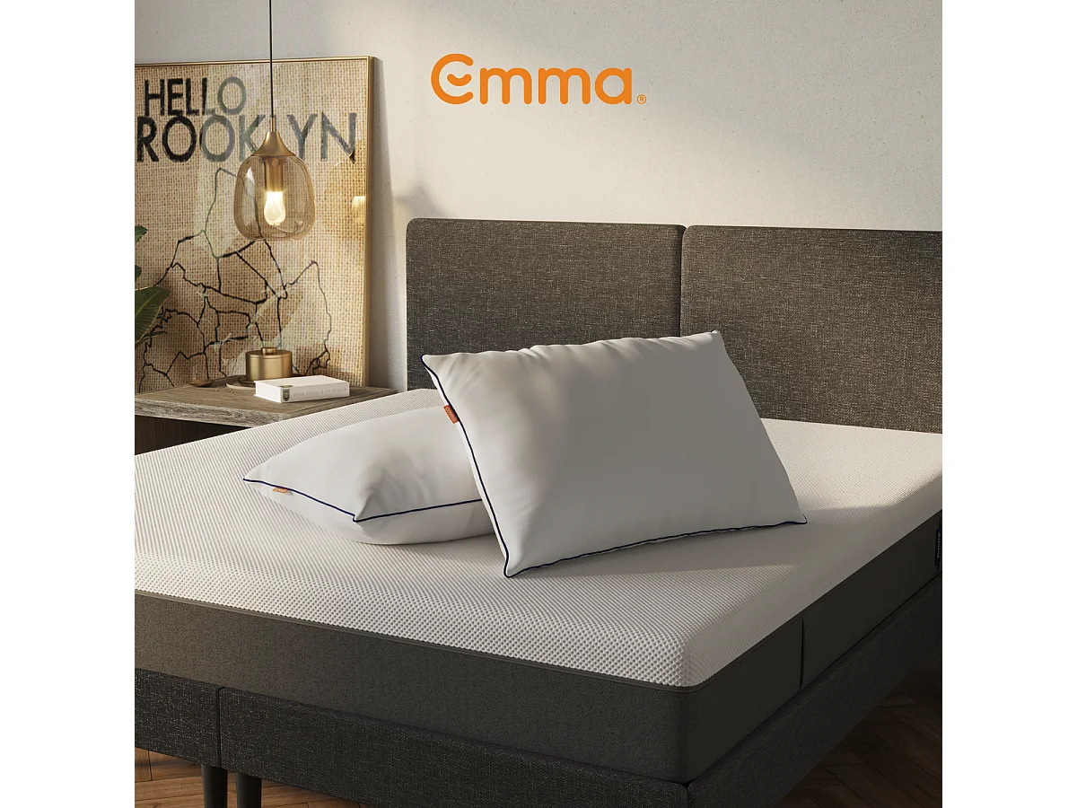 Emma Oreiller Original Confort 12 x 080 x 040 cm Gris
