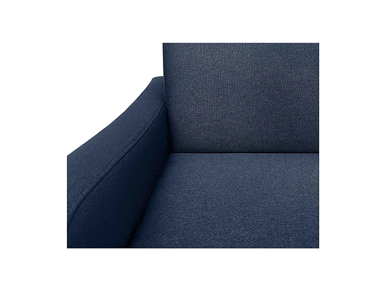 HORACE canapé droit convertible Rapido 3 places bleu nuit avec matelas Dunlopillo 15cm 140x200 cm