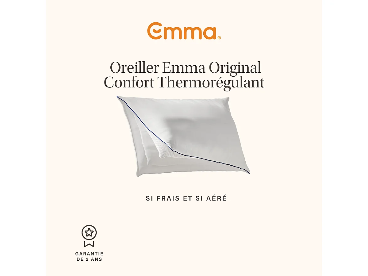 Oreiller Emma Original Confort Thermorégulant - 050 x 070 cm