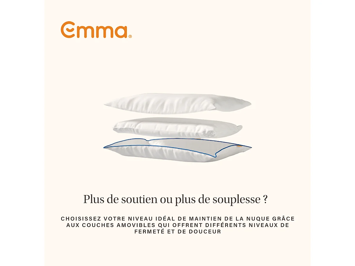 Oreiller Emma Original Confort Thermorégulant - 050 x 070 cm