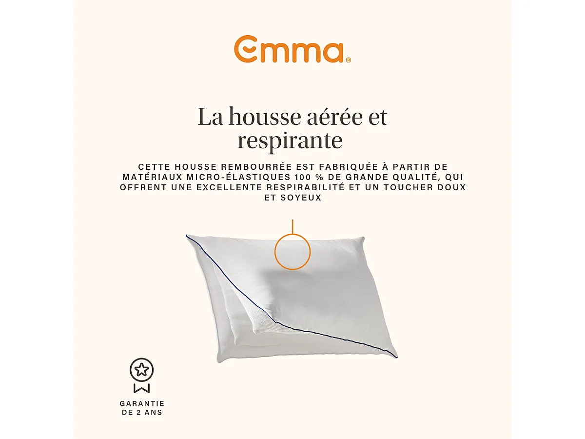 Oreiller Emma Original Confort Thermorégulant - 050 x 070 cm