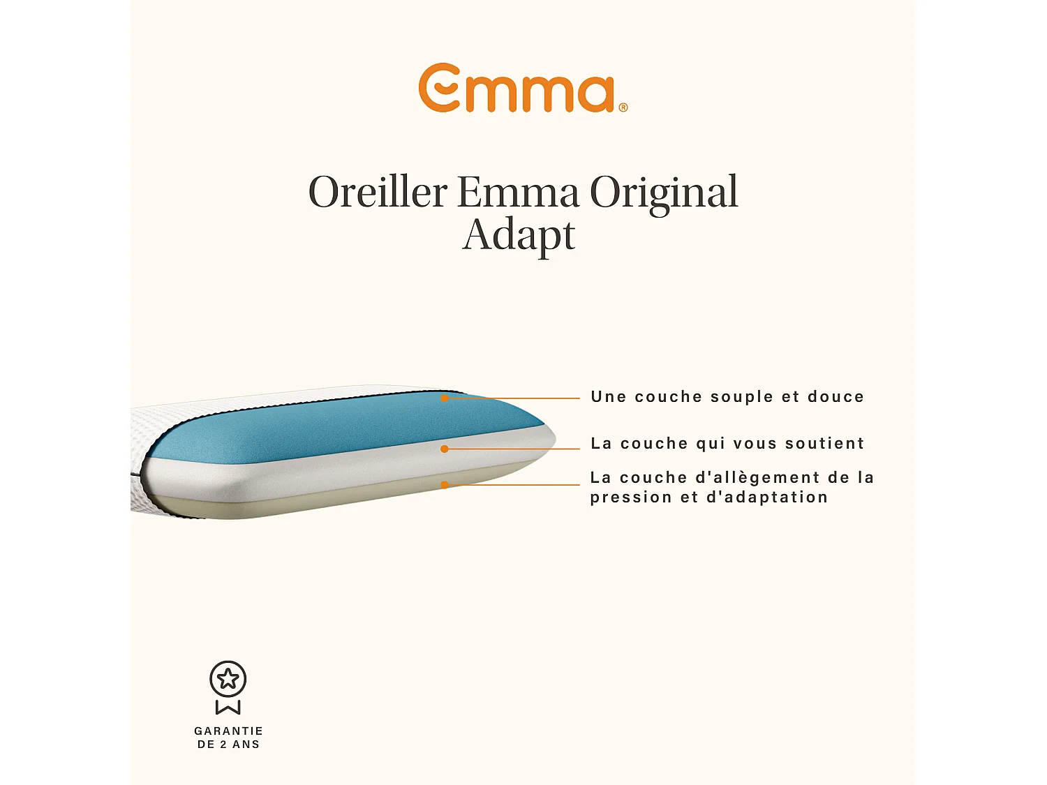 Almohada Original Adapt | 70x40 cm