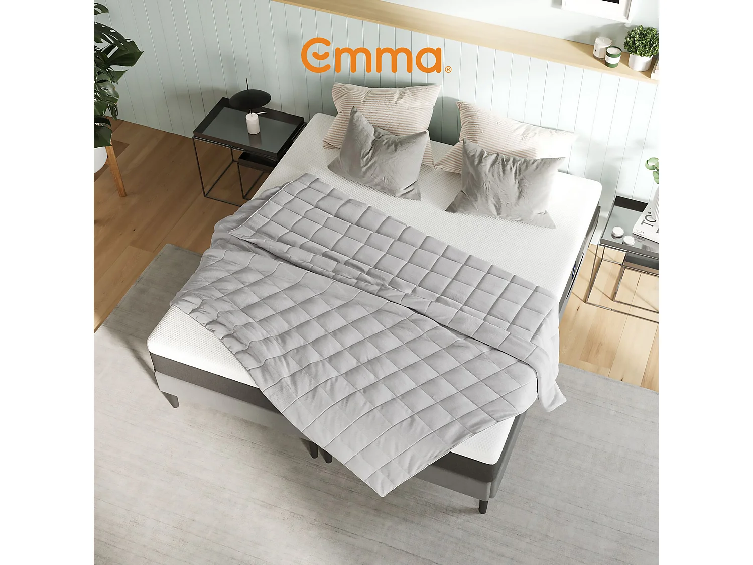 Emma Couette Lestée 0 x 240 x 220 cm Blanc