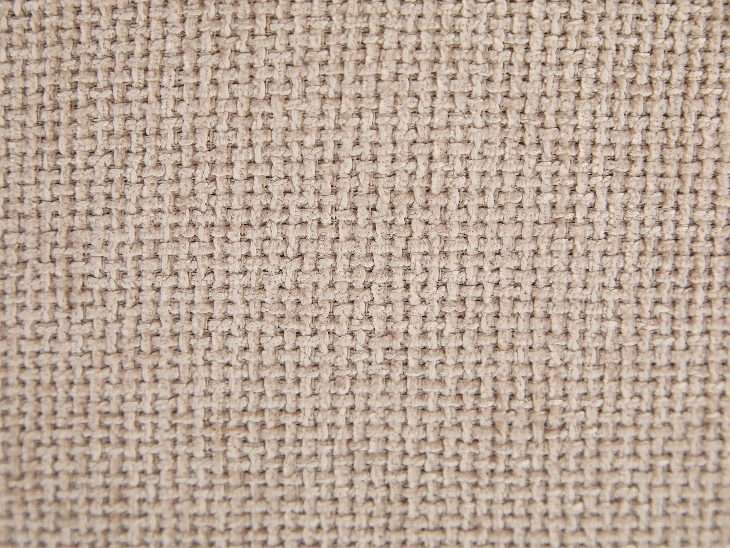 Lot de 6 chaises en tissu texturé et bois d'hévéa - Beige - FUNIRA