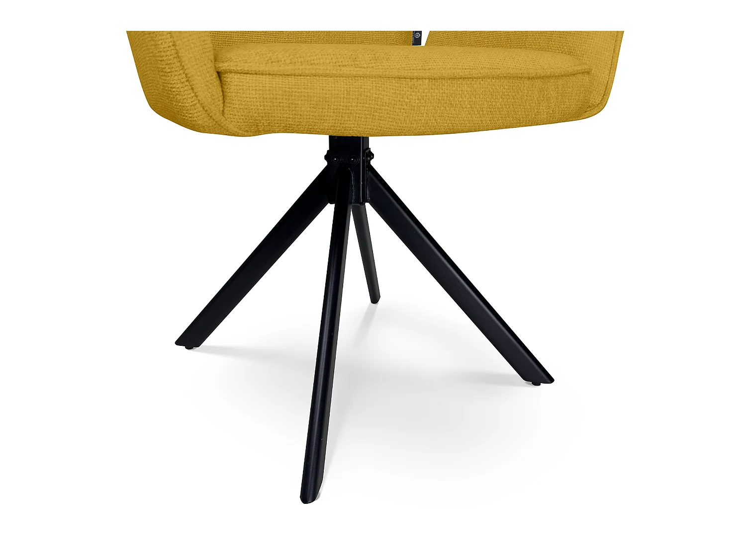 Sedia ufficio in tessuto, poltrona girevole giallo senape – Oslo