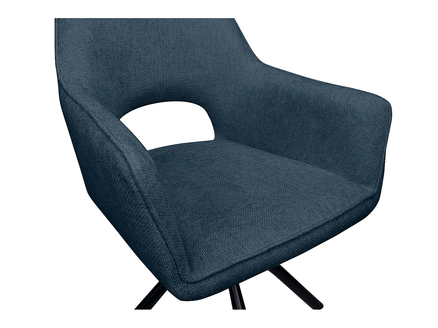 Sedia ufficio in tessuto, poltrona girevole blu – Alba