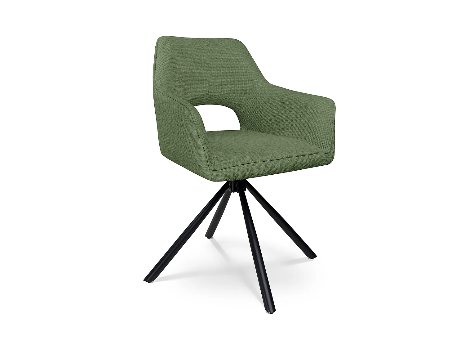 Sedia ufficio in tessuto, poltrona girevole verde oliva – Alba