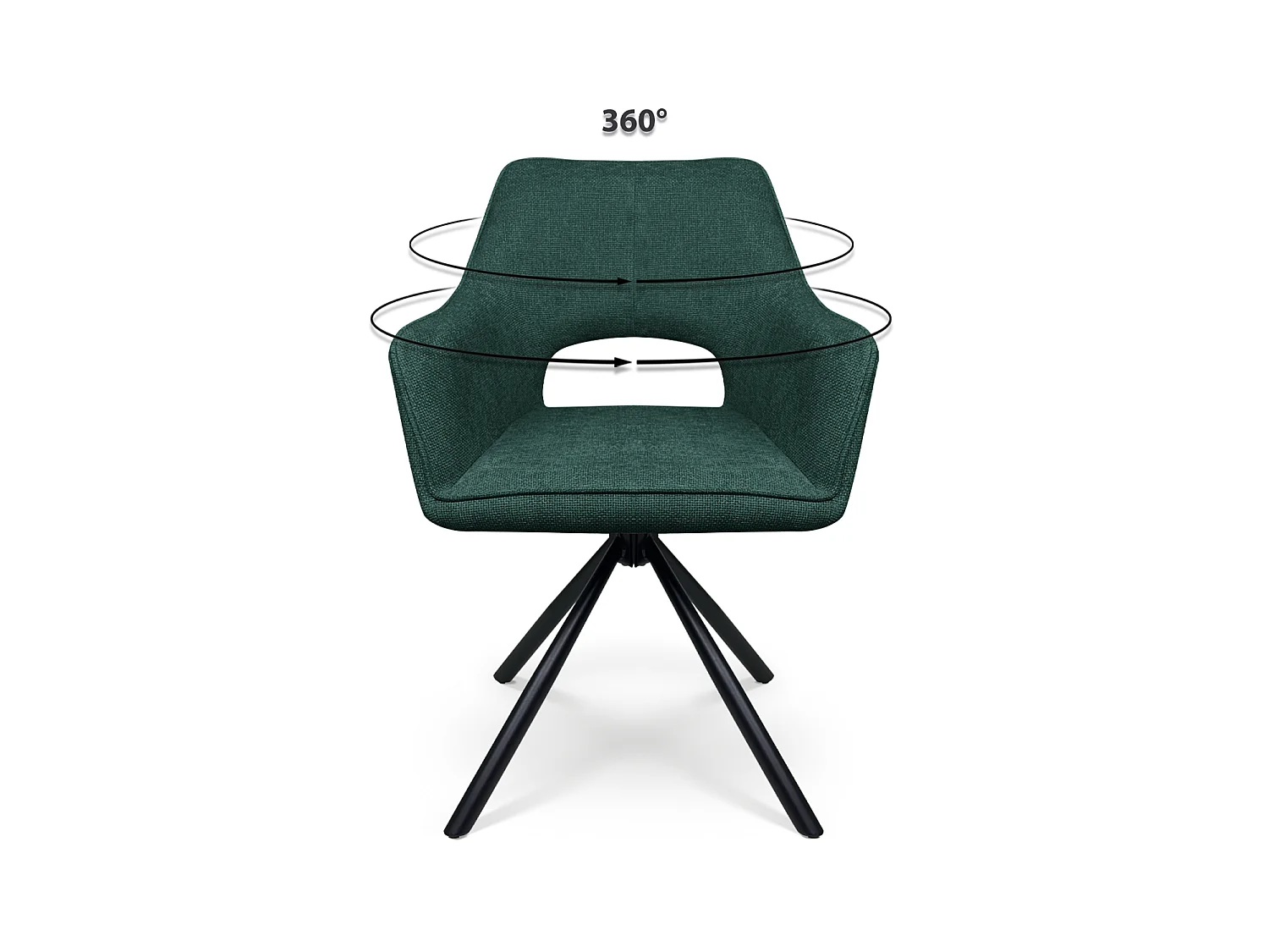 Sedia ufficio in tessuto, poltrona girevole verde abete – Alba