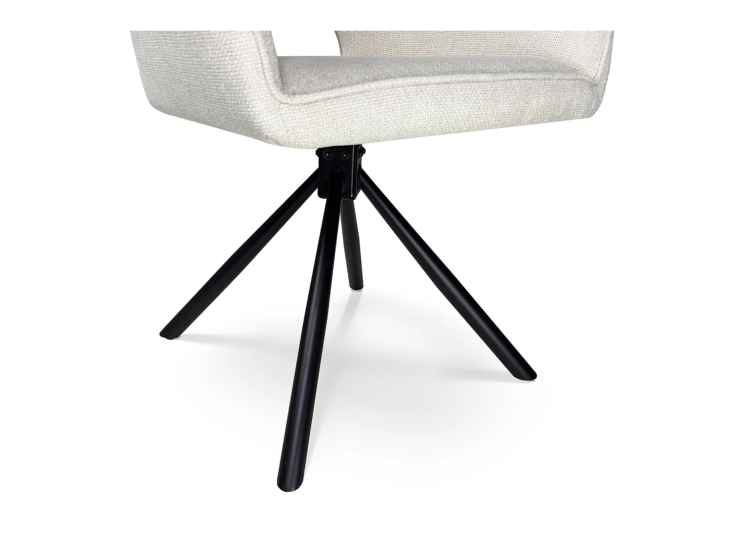 Sedia ufficio in tessuto, poltrona girevole beige – Alba