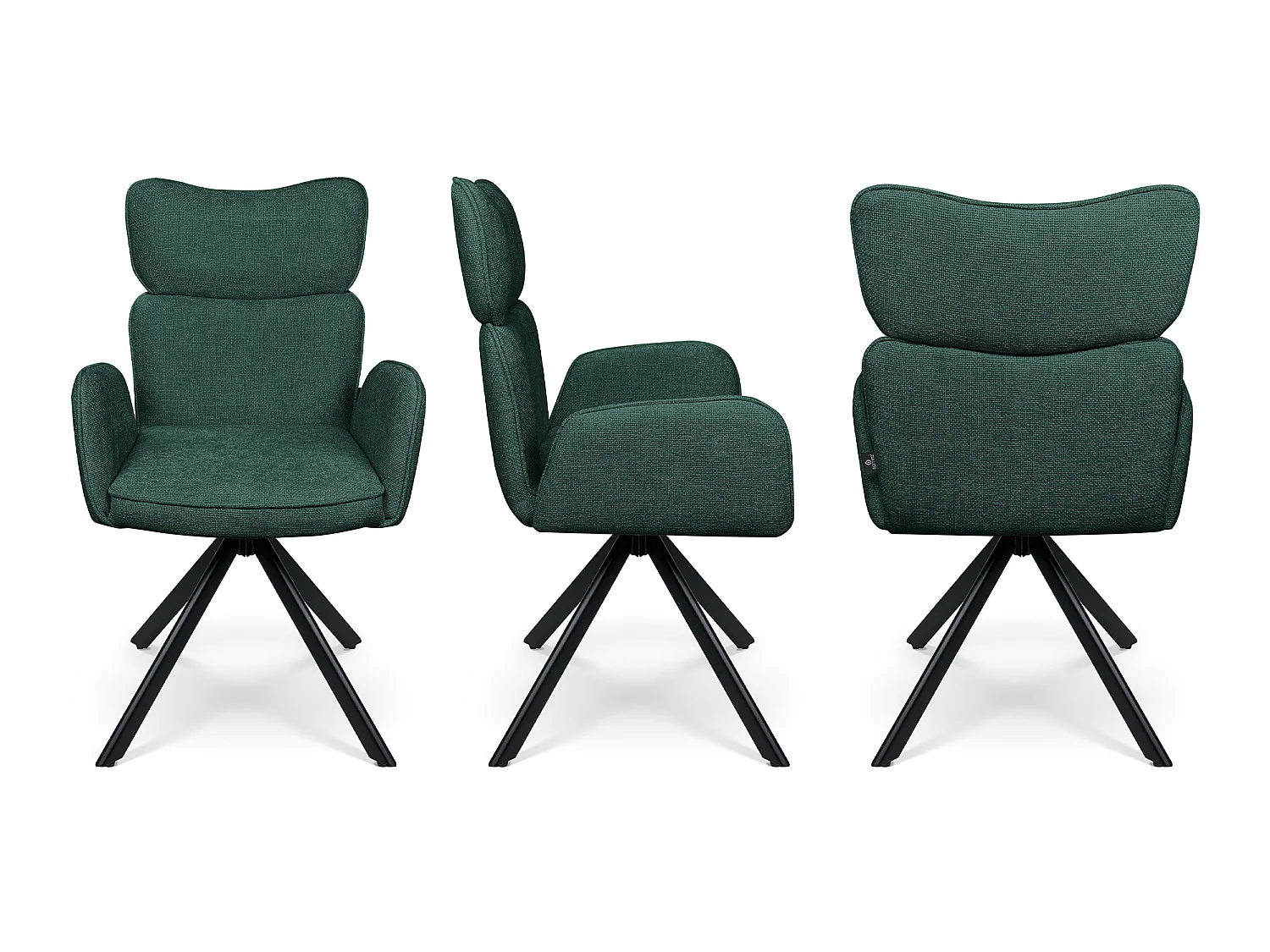 Sedia ufficio in tessuto, poltrona girevole verde abete – Oslo