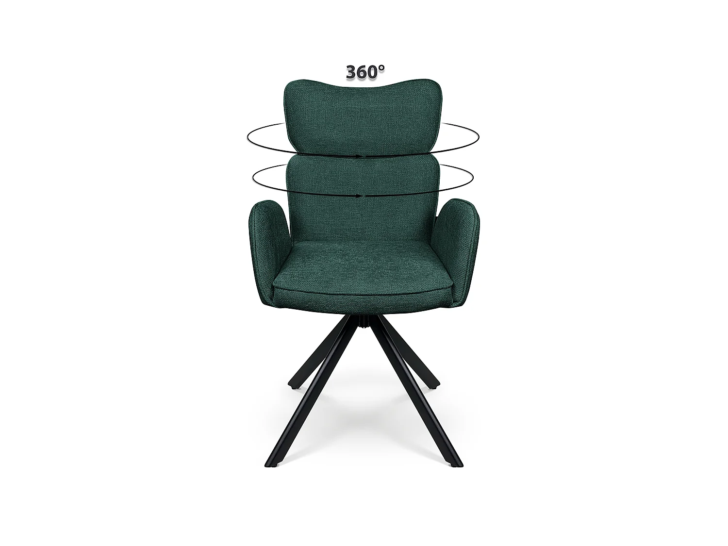 Sedia ufficio in tessuto, poltrona girevole verde abete – Oslo