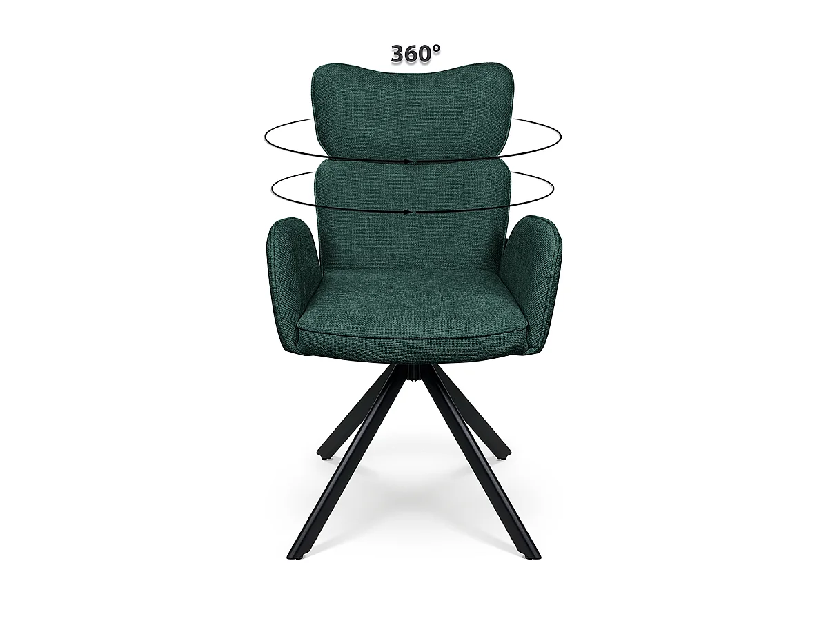 Sedia ufficio in tessuto, poltrona girevole verde abete – Oslo