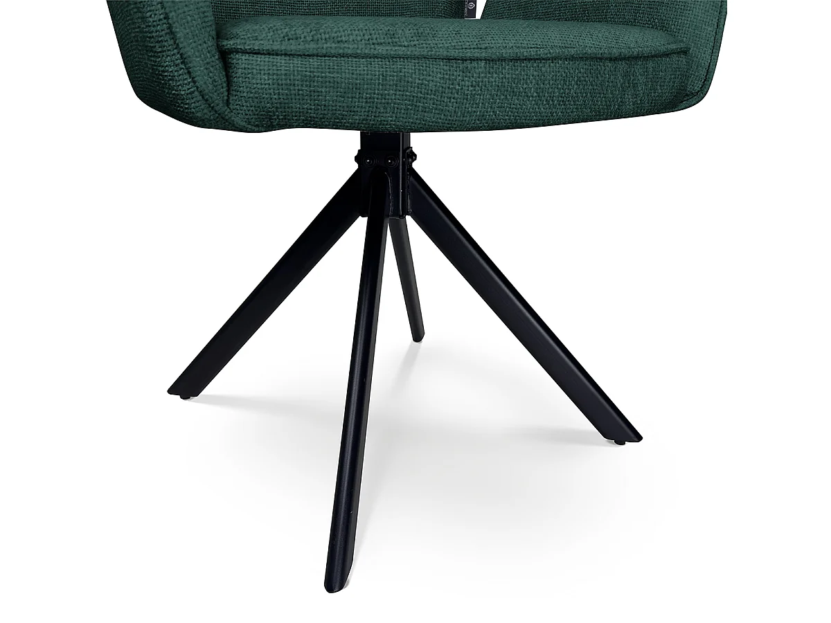 Sedia ufficio in tessuto, poltrona girevole verde abete – Oslo