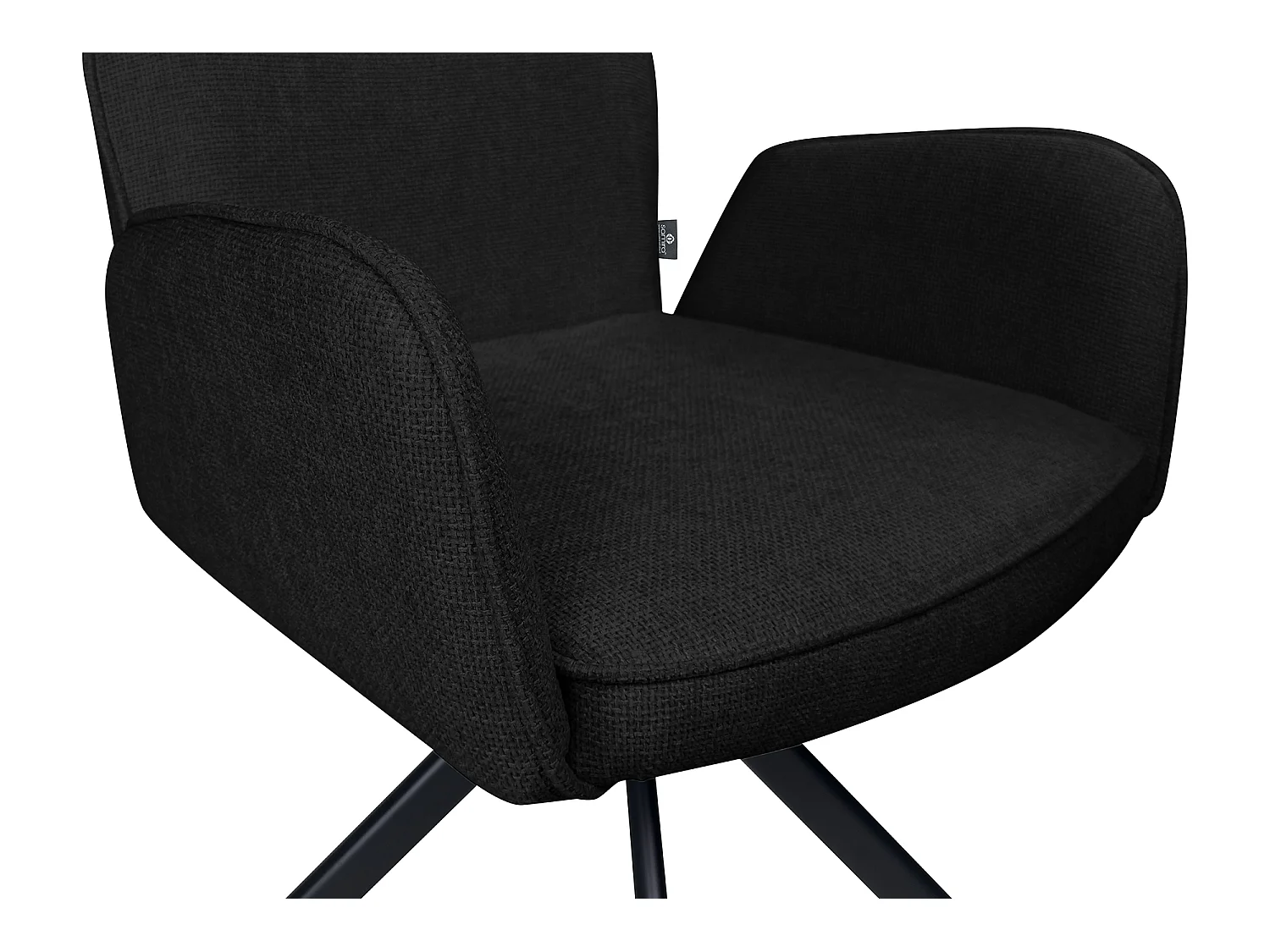 Sedia ufficio in tessuto, poltrona girevole nera – Oslo