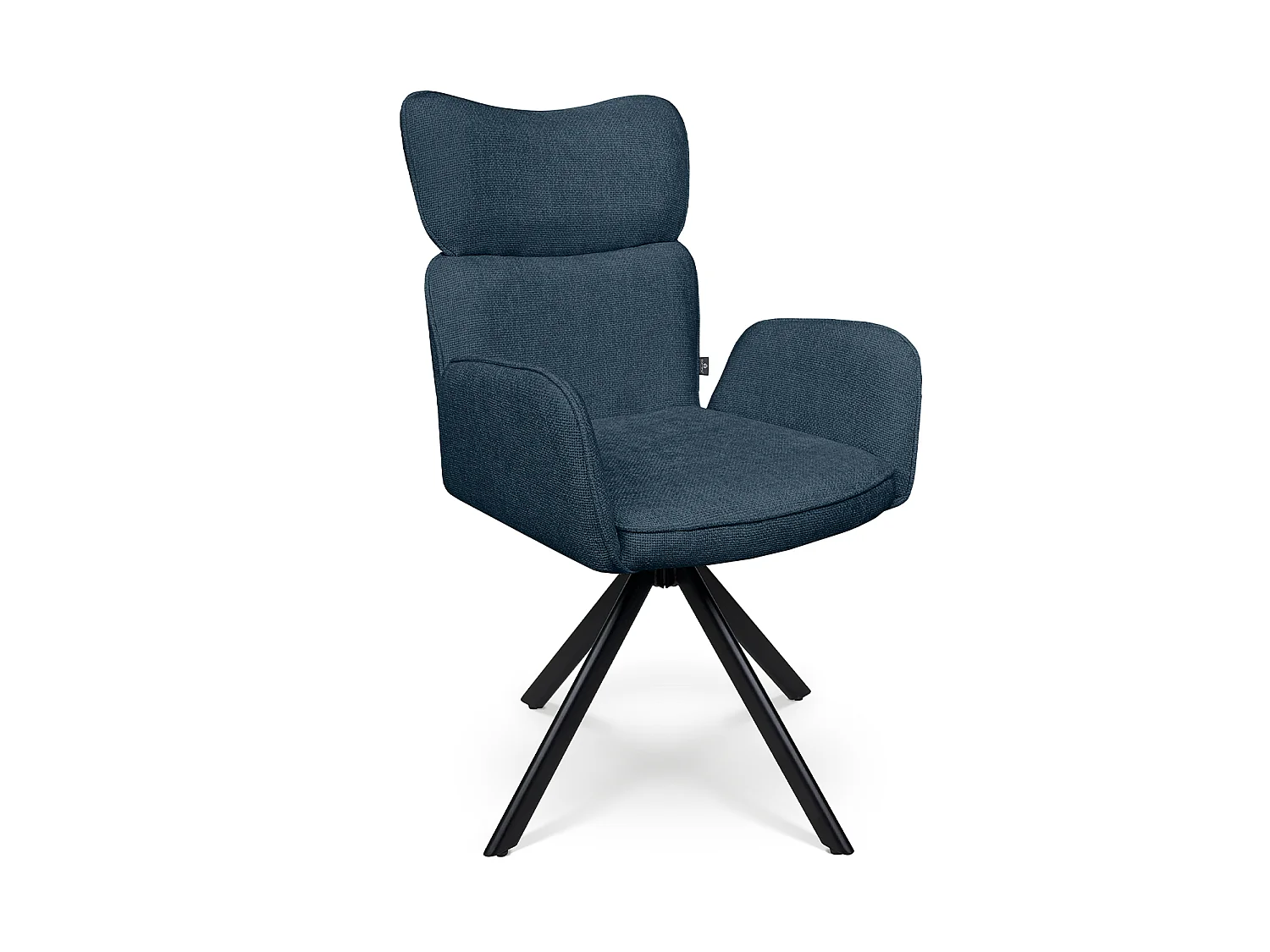 Sedia ufficio in tessuto, poltrona girevole blu – Oslo