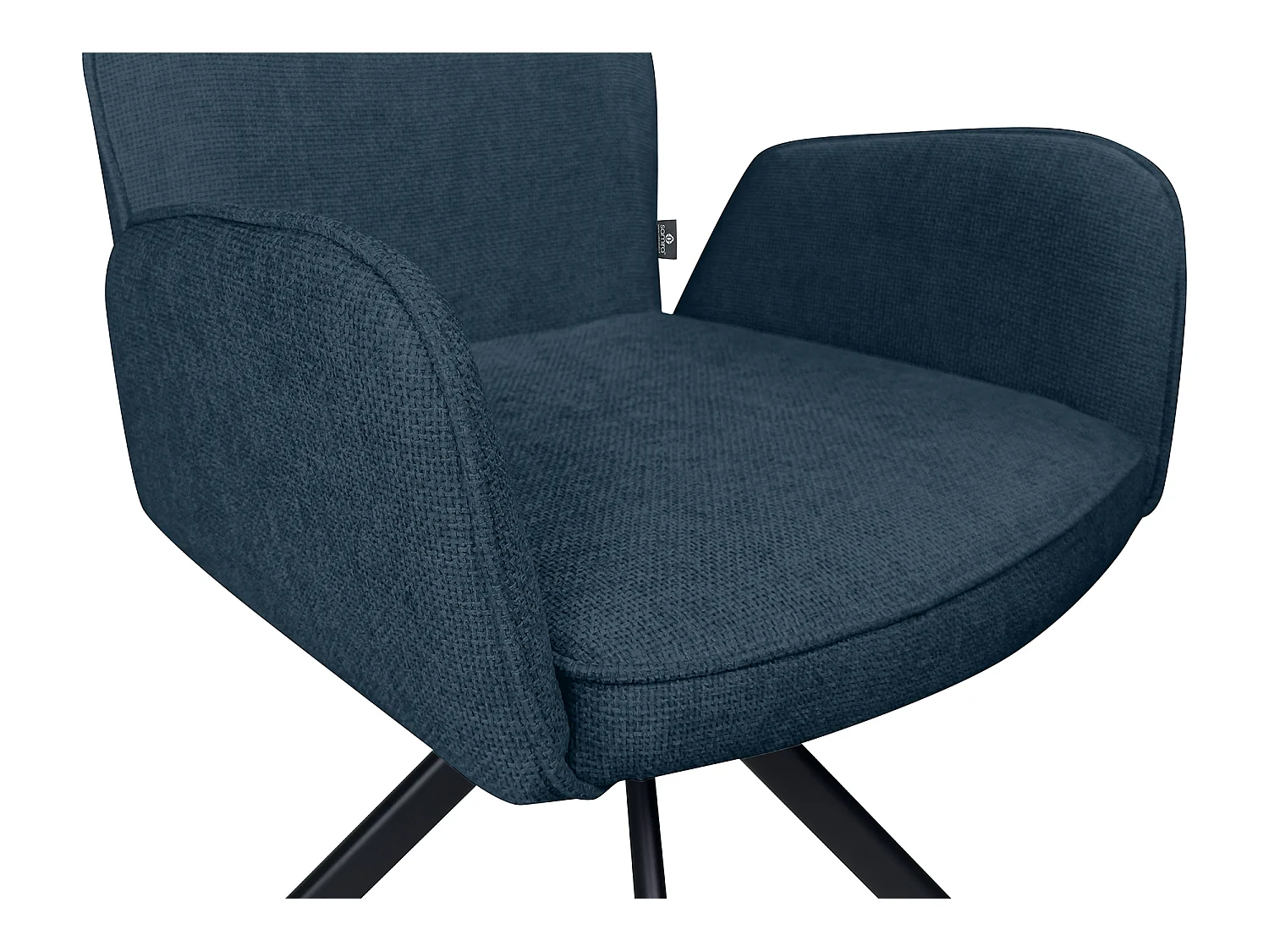 Sedia ufficio in tessuto, poltrona girevole blu – Oslo