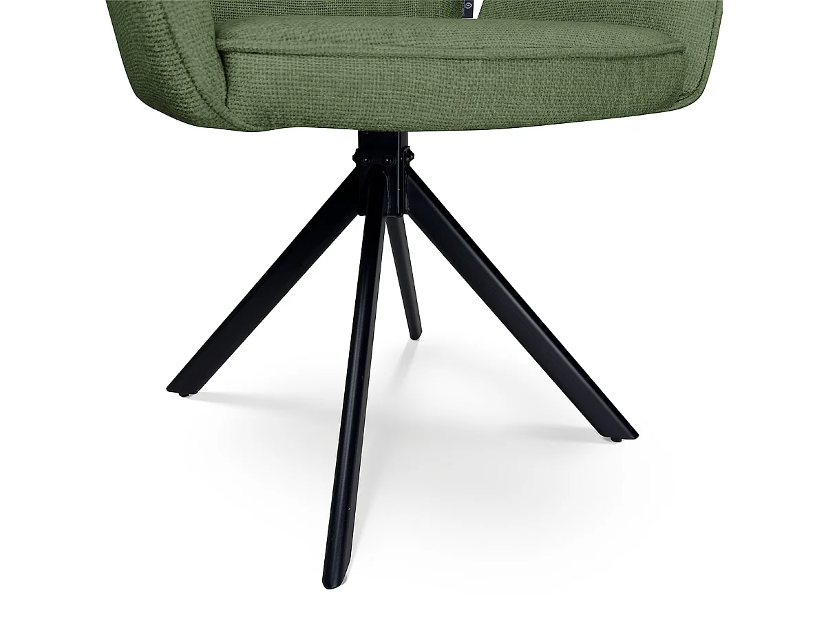 Sedia ufficio in tessuto, poltrona girevole verde oliva – Oslo