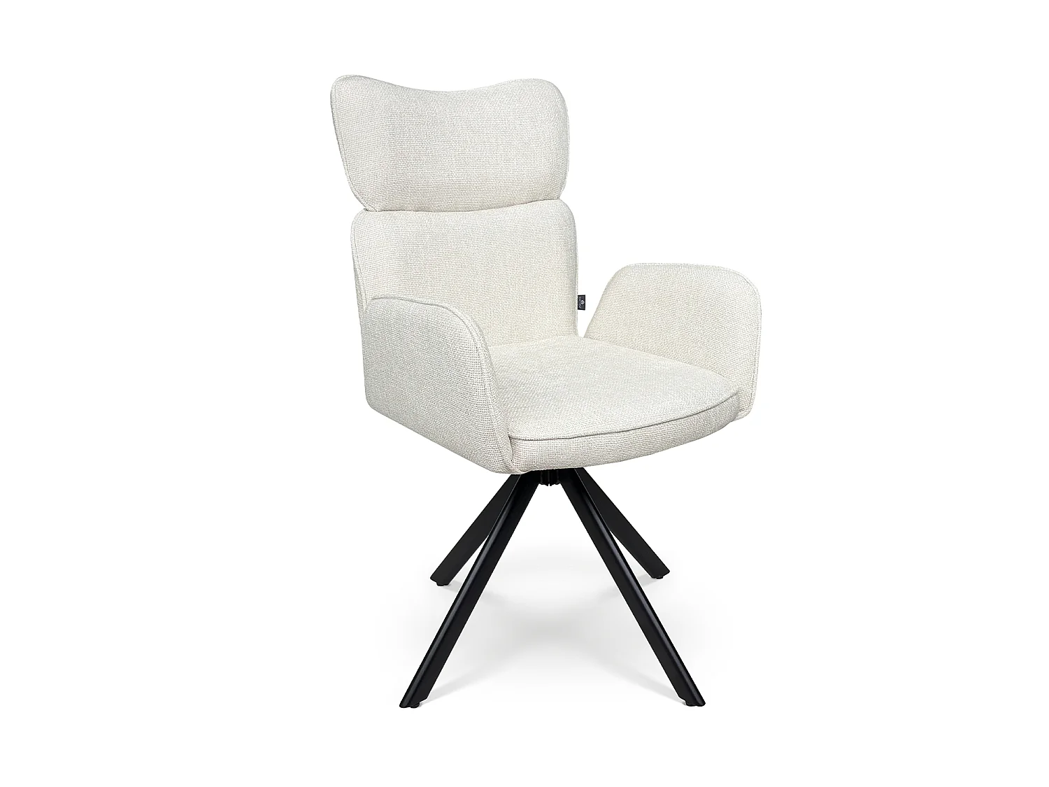 Sedia ufficio in tessuto, poltrona girevole beige – Oslo