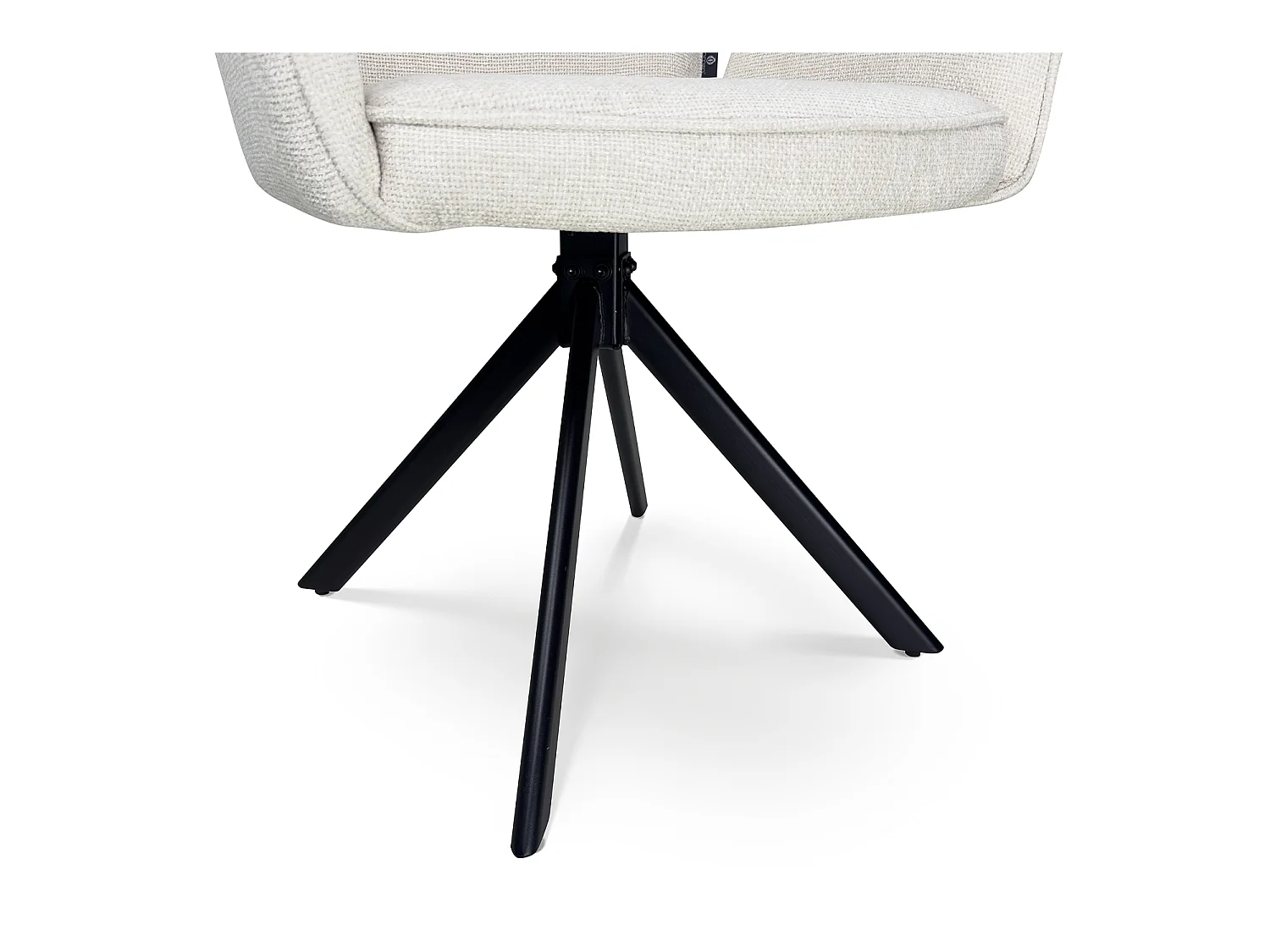 Sedia ufficio in tessuto, poltrona girevole beige – Oslo