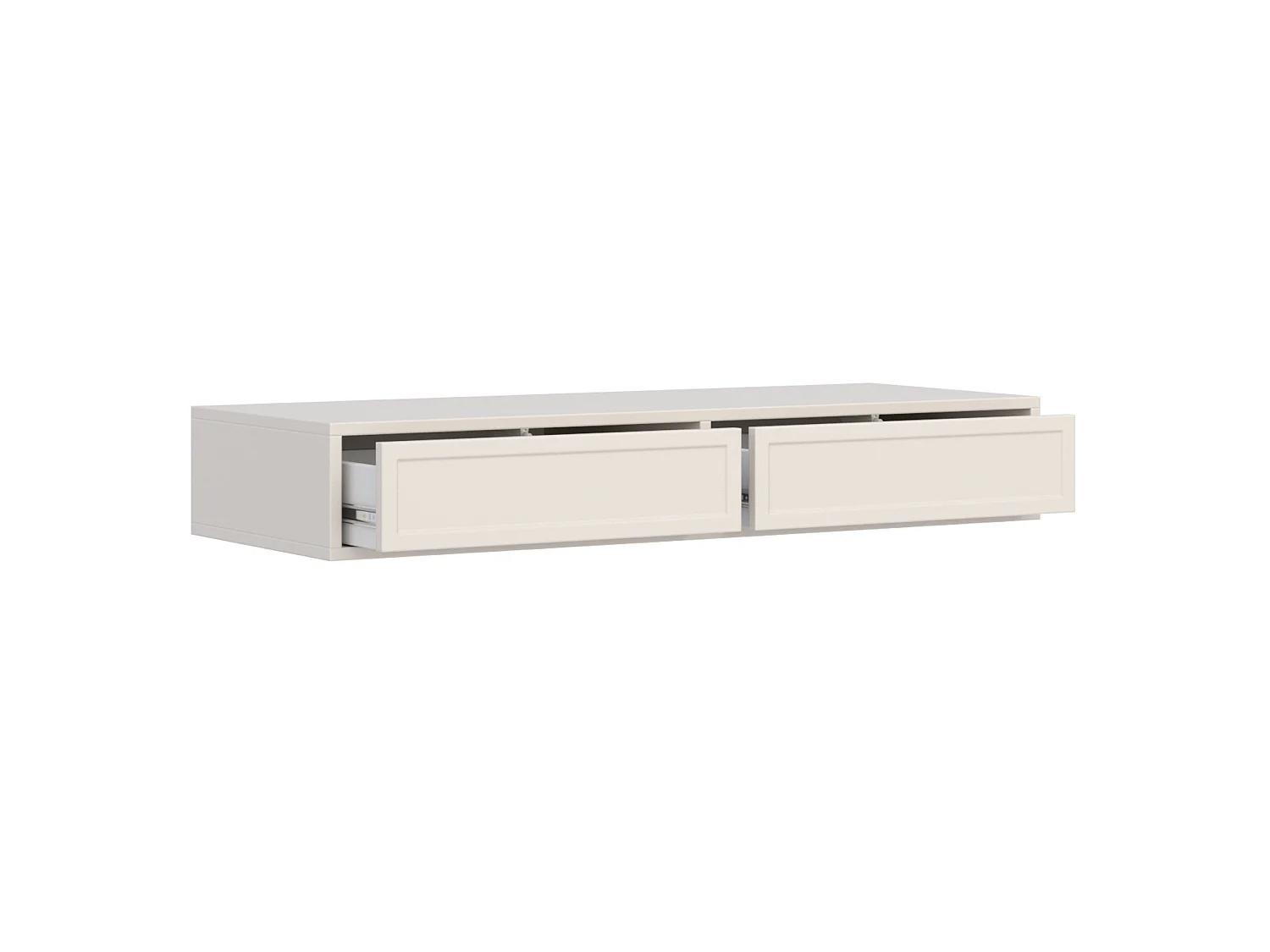 Coiffeuse 2 tiroirs - 110 cm - grège - VELVETO