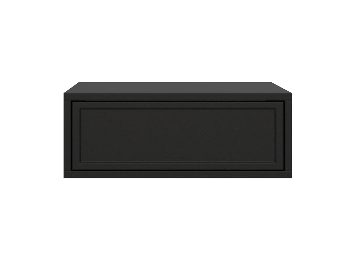 Nachttisch hängend mit Schublade - 50 cm - schwarz - VELVETO