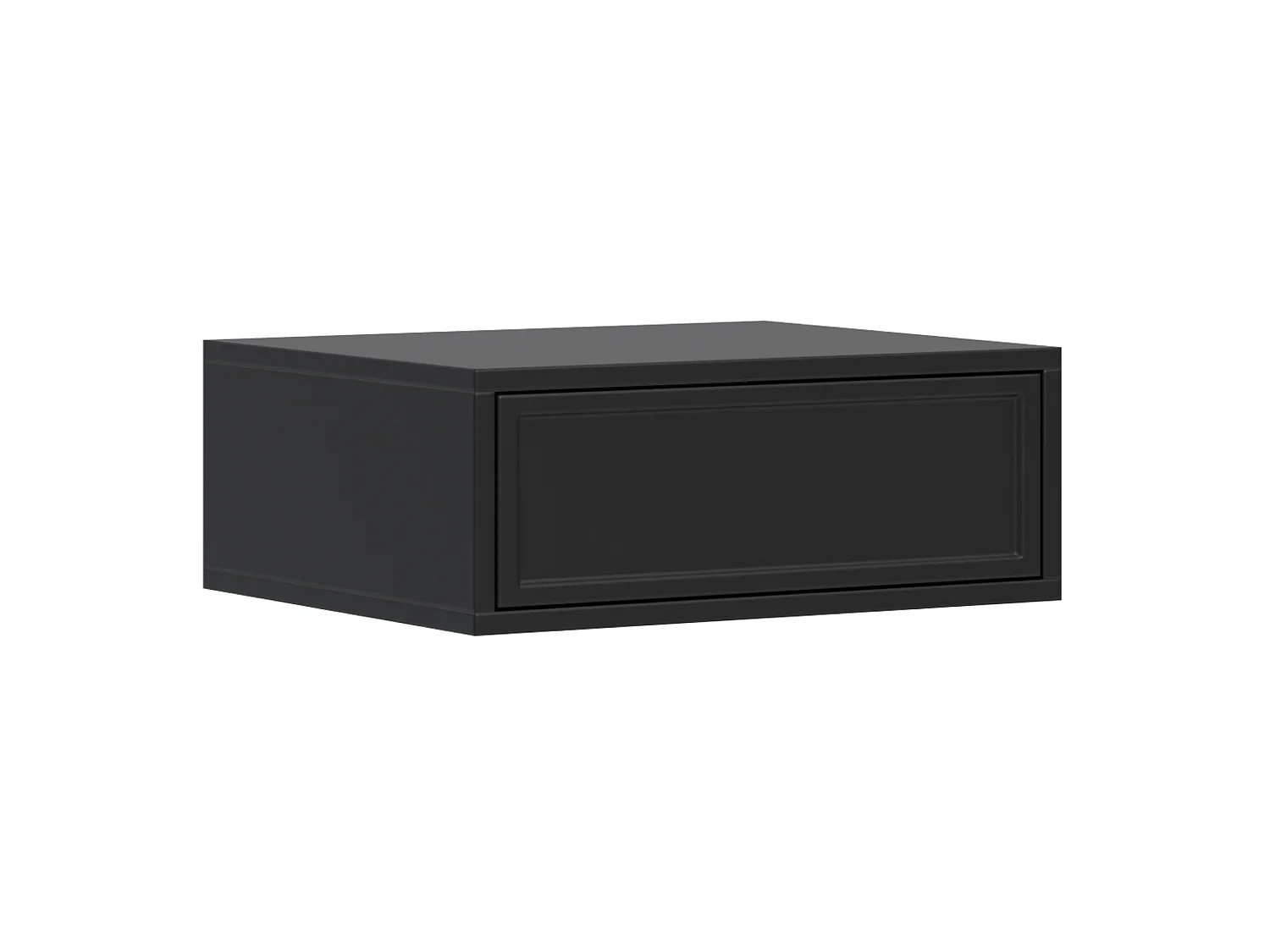 Nachttisch hängend mit Schublade - 50 cm - schwarz - VELVETO