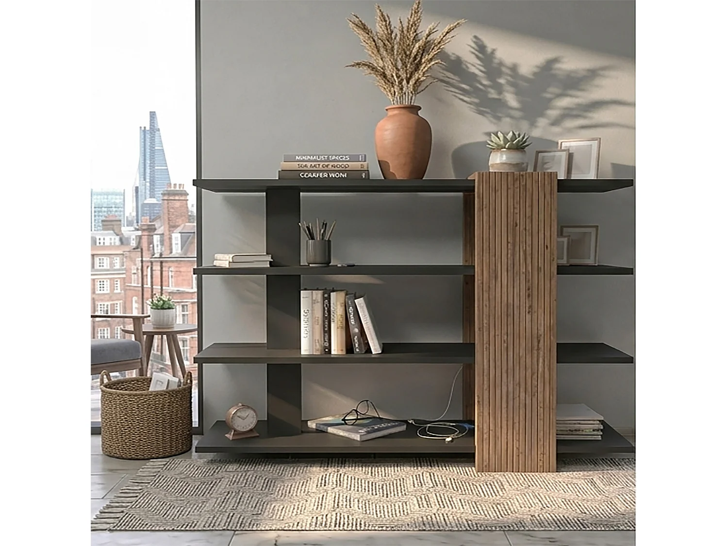 Nur 4-tier Open Shelving Bookcase and Display Unit