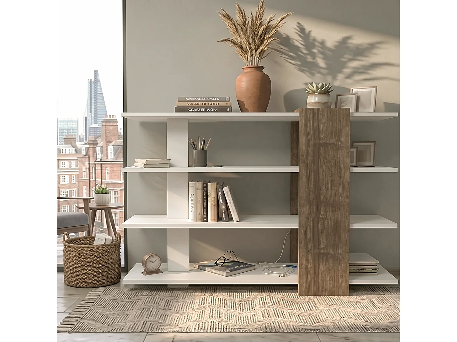 Nur 4-tier Open Shelving Bookcase and Display Unit