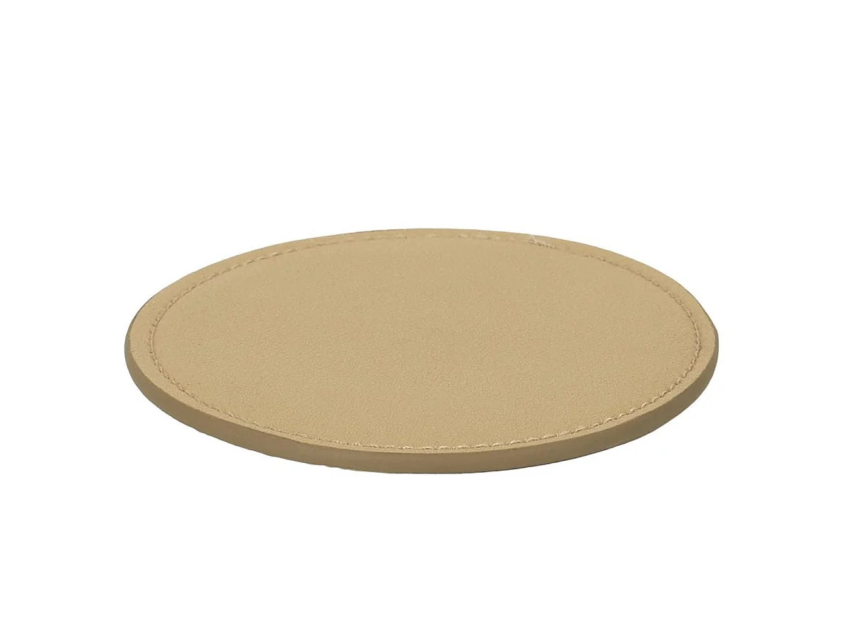 Set de 4 dessous de verre ronds en plastique effet doré (Ø10 cm)