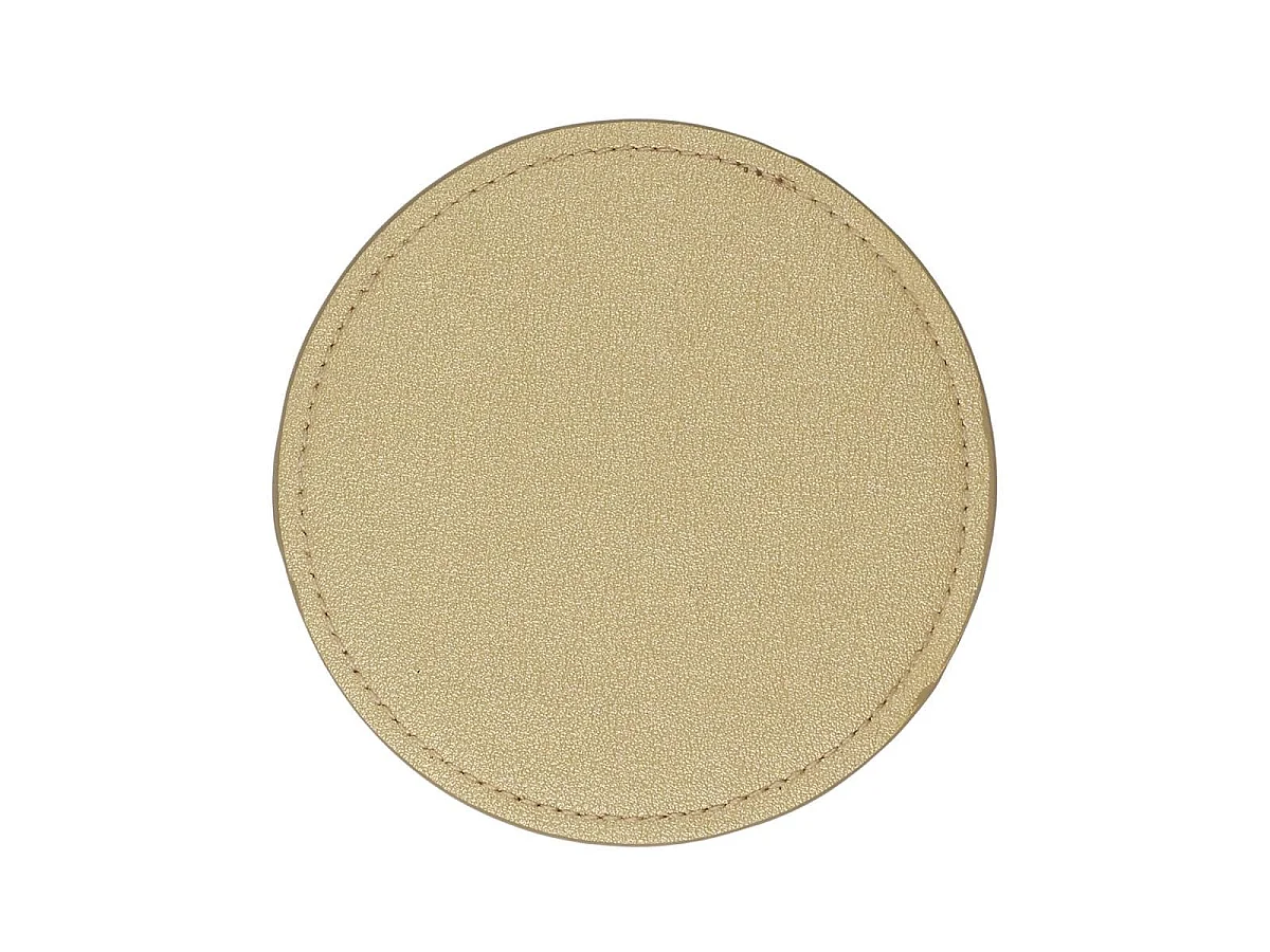 Set de 4 dessous de verre ronds en plastique effet doré (Ø10 cm)