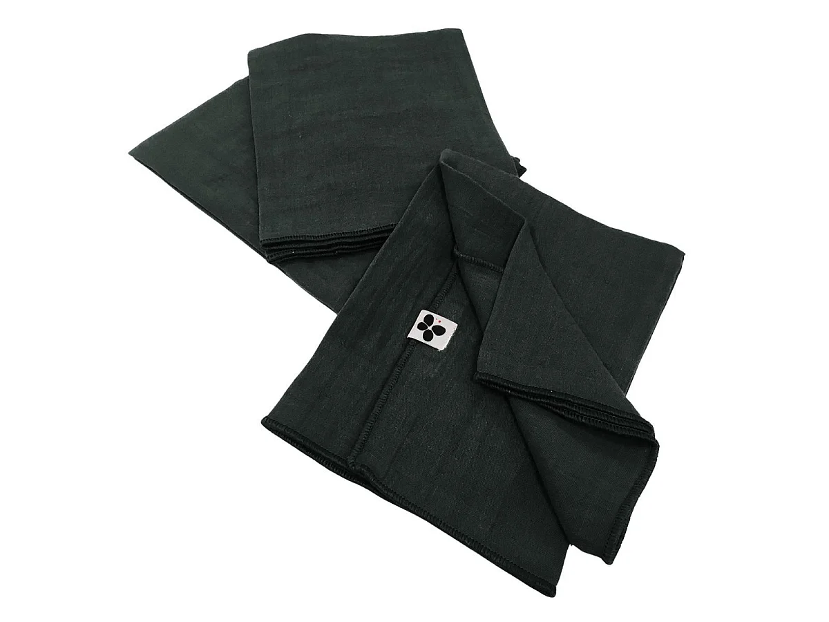 Lot de 3 Serviettes 40x40cm Gaze de Coton Sapin - OUREA