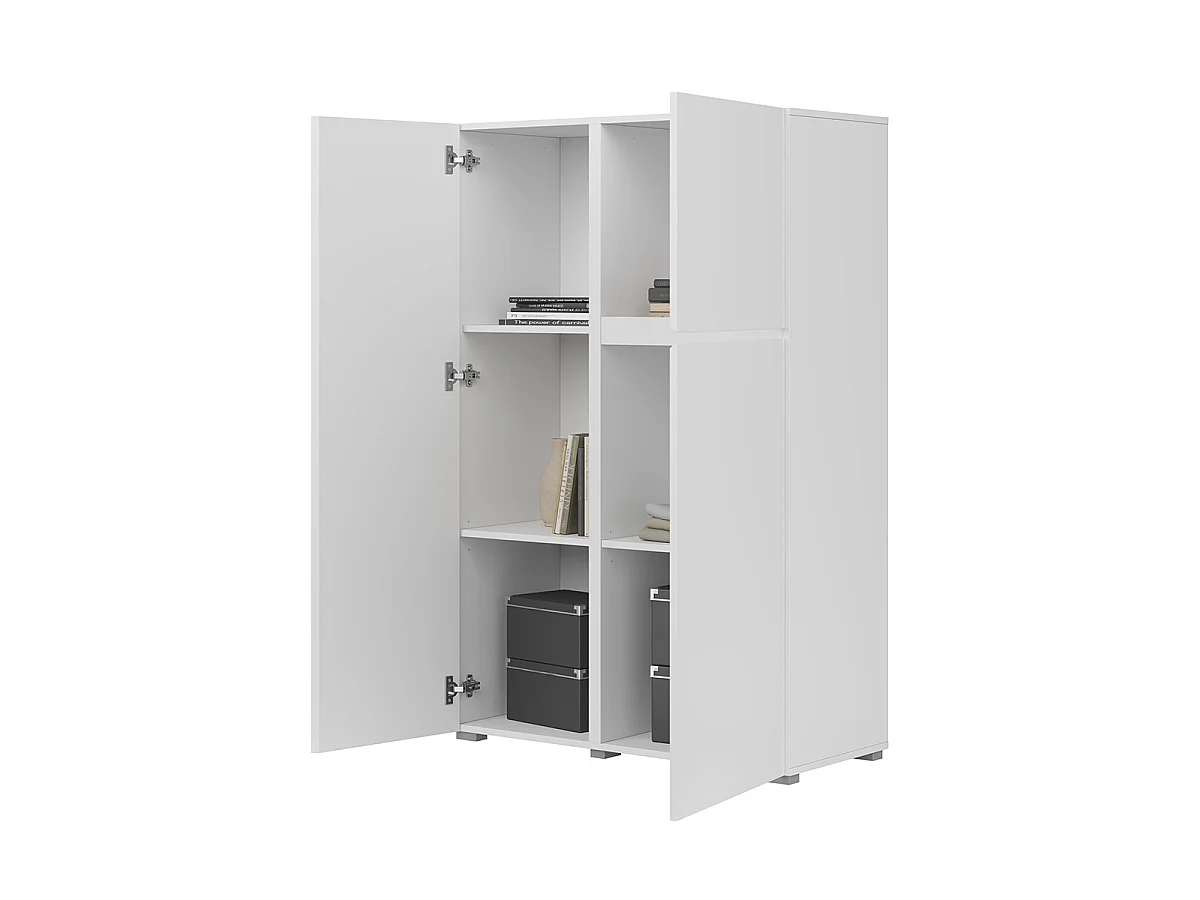 Högt sideboard 3 dörrar Maxis Vit
