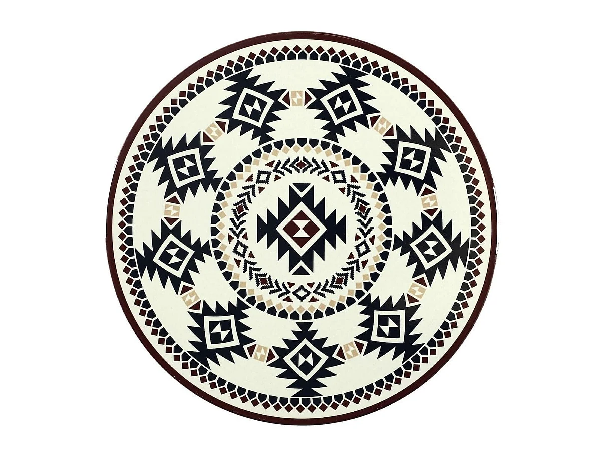 Dessous de plat céramique design oriental à motifs géométriques