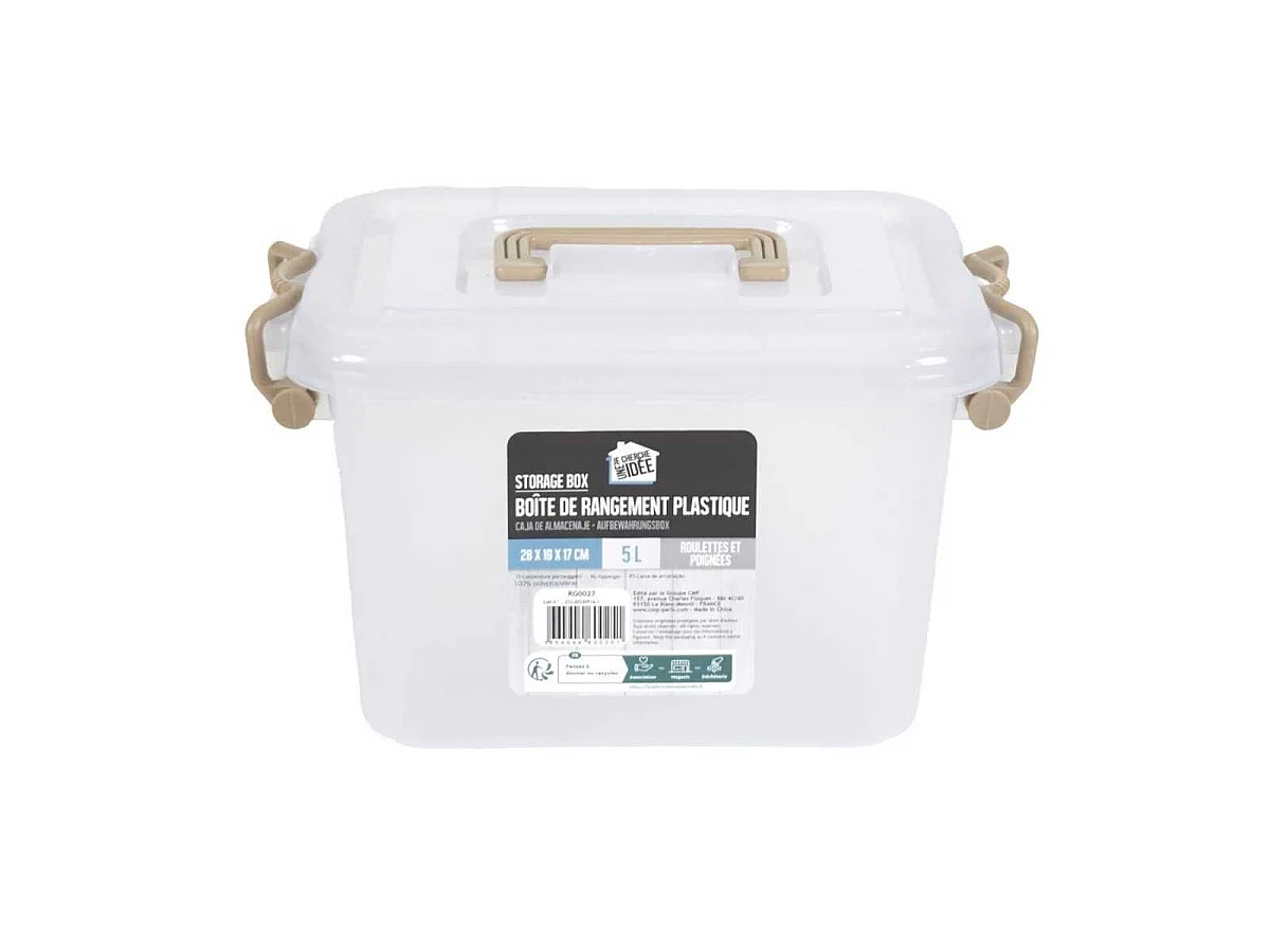 Boîte de Rangement Plastique 5L - GLARO