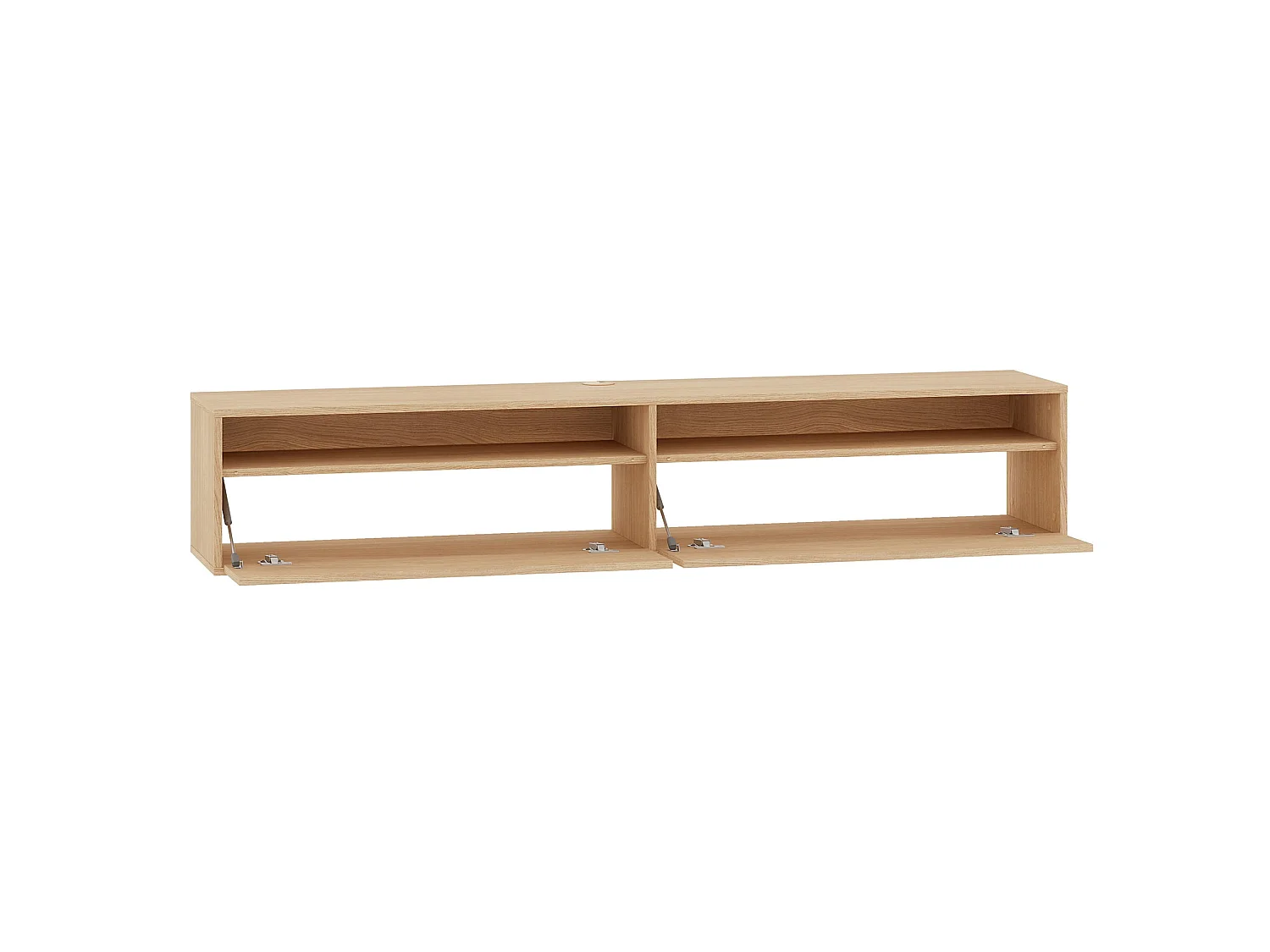 TV-Hängeboard 2-türig mit Fächern - Mavelie Eiche - 180 cm - Heggers