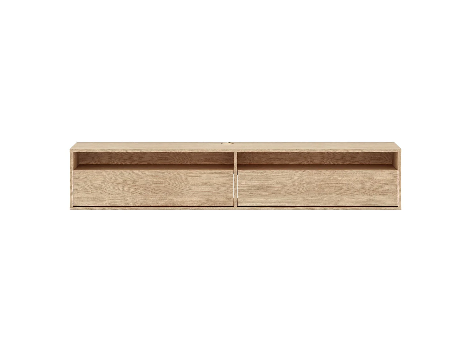 TV-Hängeboard 2-türig mit Fächern - Mavelie Eiche - 180 cm - Heggers