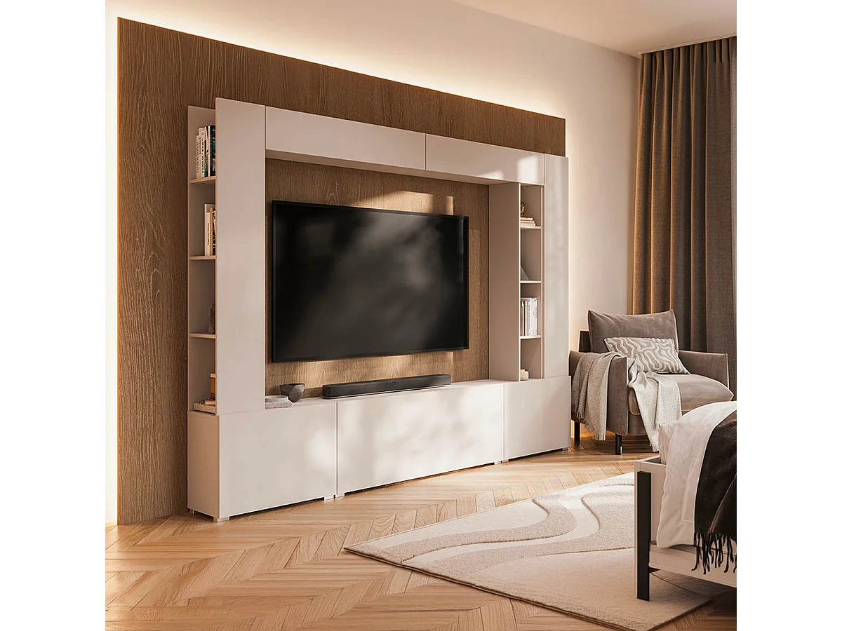 Mobile TV 5 ante 12 nicchie 260 cm Nala Cashmere