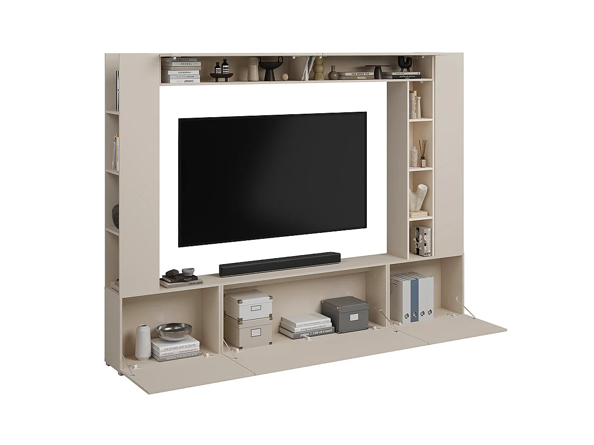 Mobile TV 5 ante 12 nicchie 260 cm Nala Cashmere