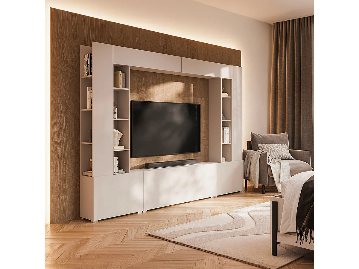 Mobile TV 5 ante 16 nicchie 260 cm Nala Cashmere