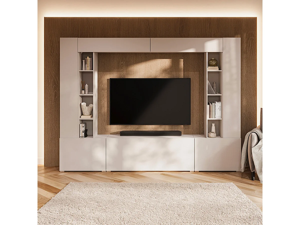 Mobile TV 5 ante 16 nicchie 260 cm Nala Cashmere