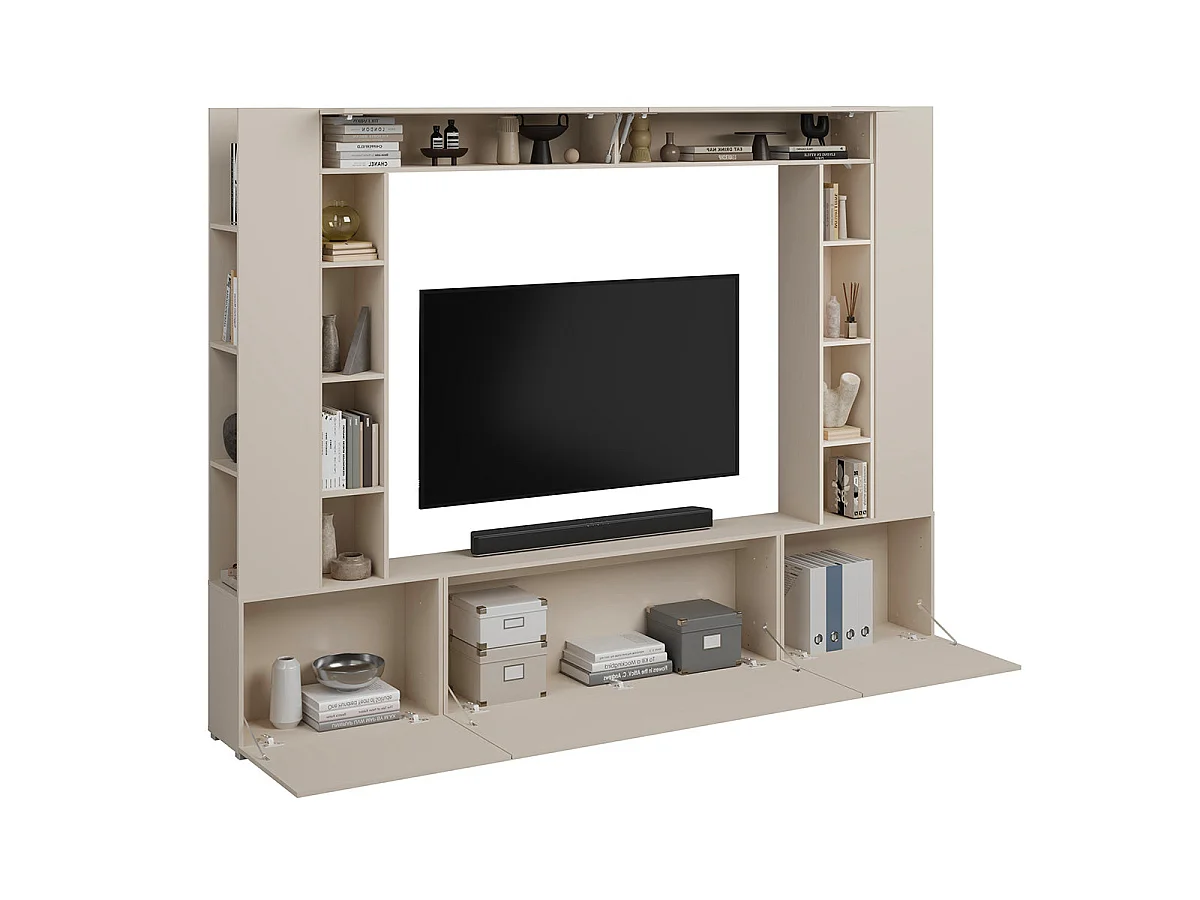Mobile TV 5 ante 16 nicchie 260 cm Nala Cashmere