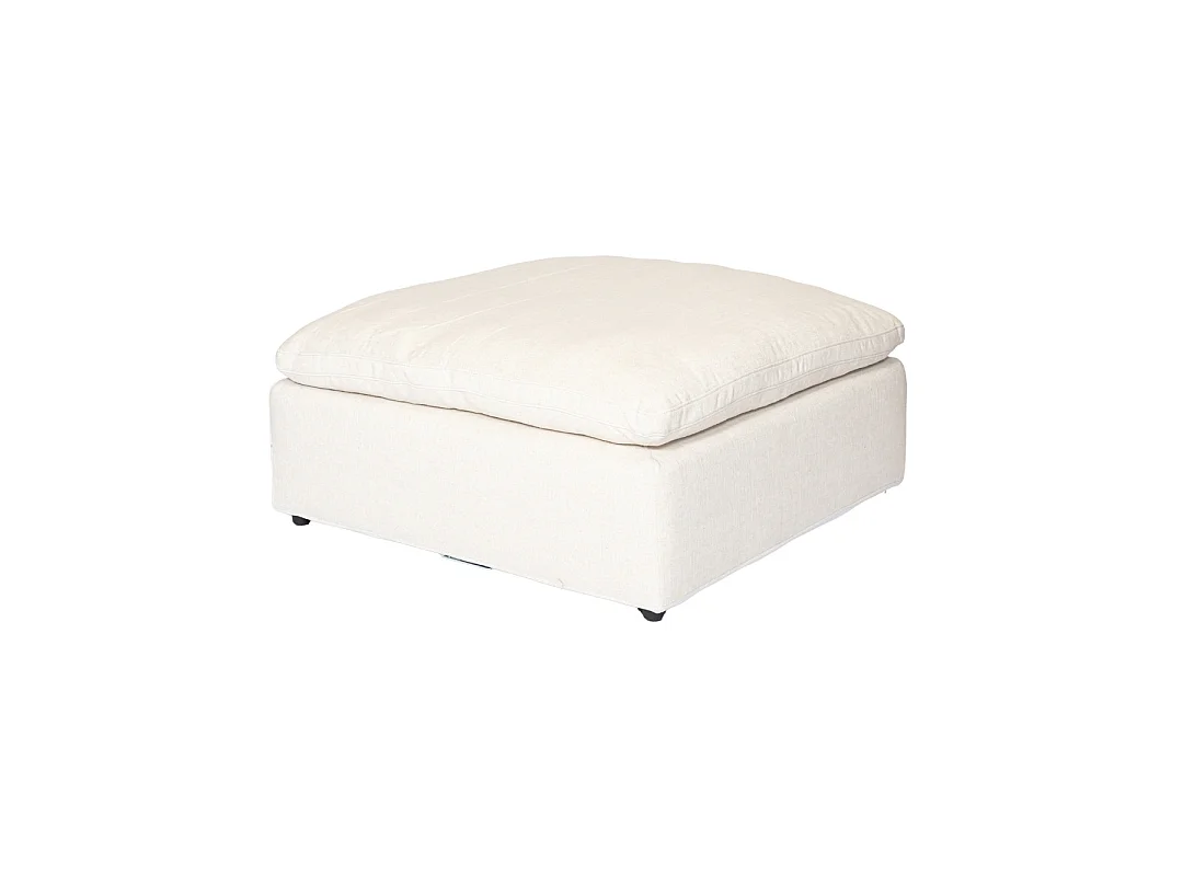 Pouf in lino color beige Cloud