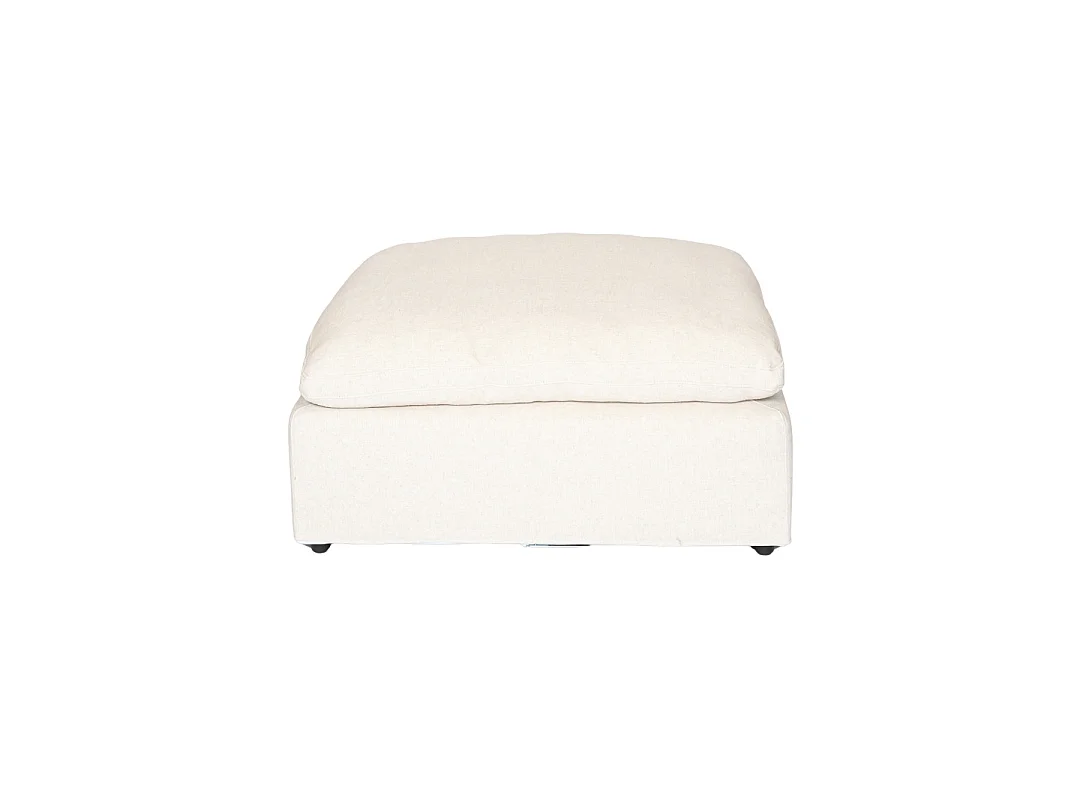 Pouf in lino color beige Cloud