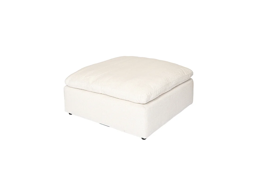 Pouf in lino color beige Cloud