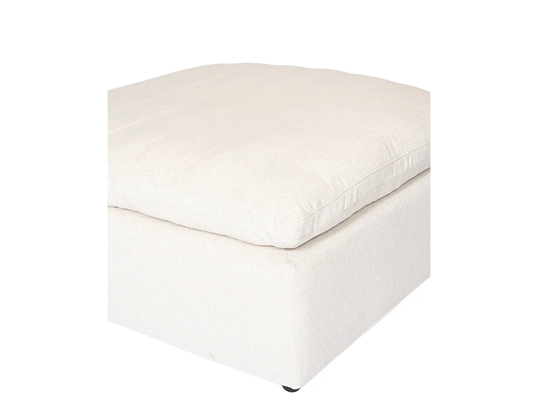 Pouf in lino color beige Cloud